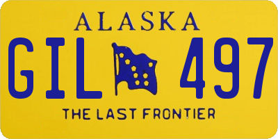 AK license plate GIL497