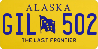AK license plate GIL502
