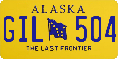 AK license plate GIL504
