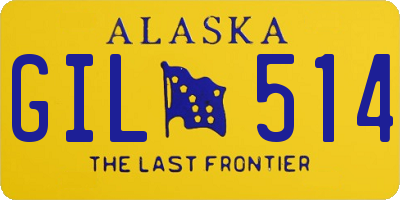 AK license plate GIL514