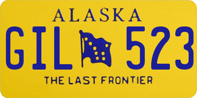 AK license plate GIL523