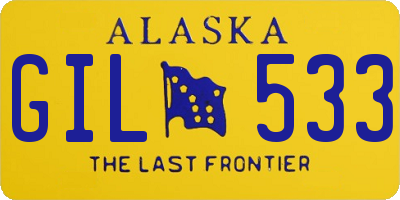 AK license plate GIL533
