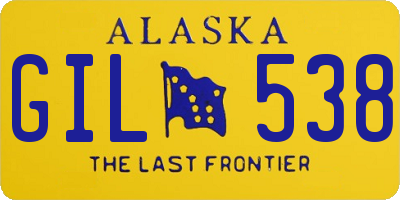 AK license plate GIL538