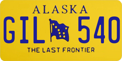 AK license plate GIL540