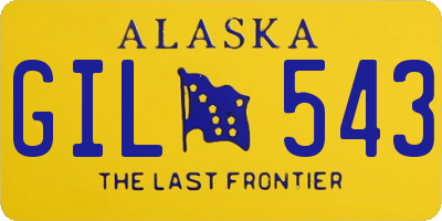 AK license plate GIL543