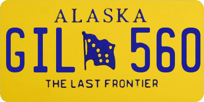 AK license plate GIL560