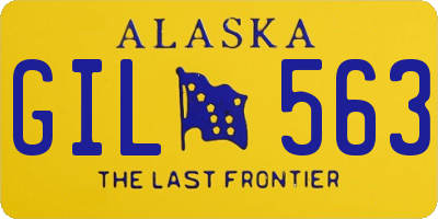 AK license plate GIL563