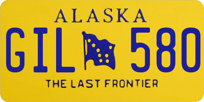 AK license plate GIL580