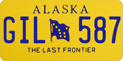 AK license plate GIL587