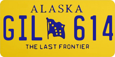 AK license plate GIL614