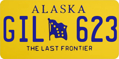 AK license plate GIL623