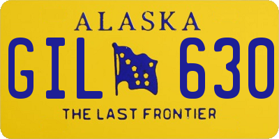 AK license plate GIL630