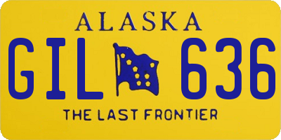 AK license plate GIL636