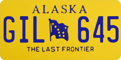 AK license plate GIL645