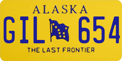 AK license plate GIL654