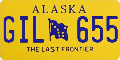 AK license plate GIL655