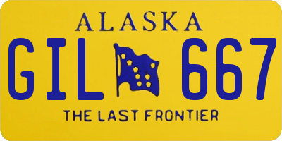 AK license plate GIL667