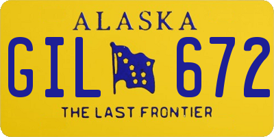 AK license plate GIL672
