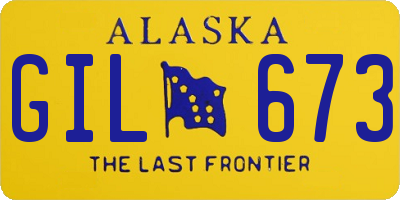 AK license plate GIL673
