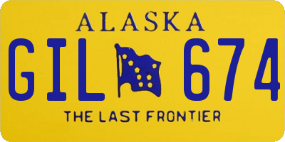 AK license plate GIL674