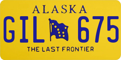 AK license plate GIL675