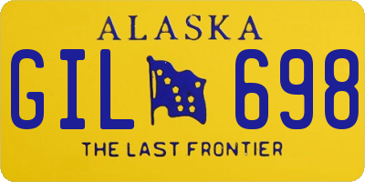 AK license plate GIL698