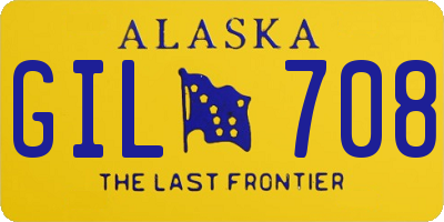 AK license plate GIL708