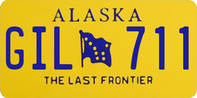 AK license plate GIL711