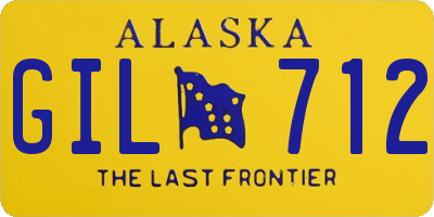 AK license plate GIL712
