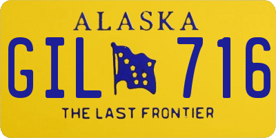 AK license plate GIL716