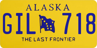 AK license plate GIL718