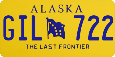 AK license plate GIL722