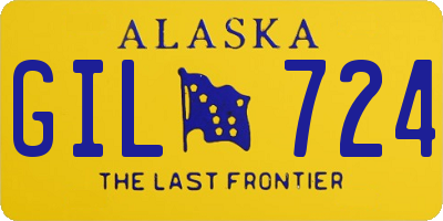 AK license plate GIL724
