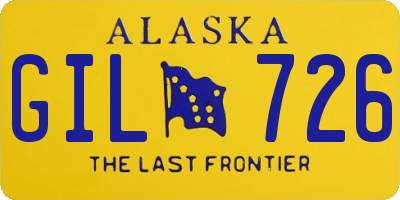 AK license plate GIL726