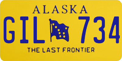 AK license plate GIL734