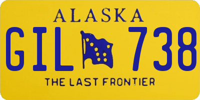 AK license plate GIL738