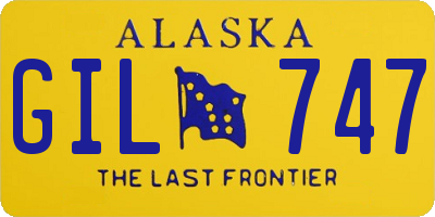 AK license plate GIL747