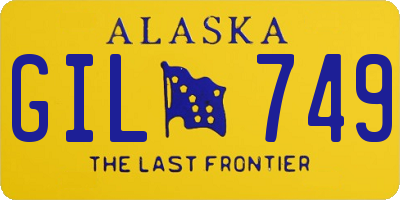 AK license plate GIL749