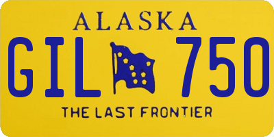 AK license plate GIL750