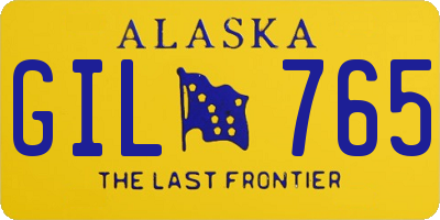 AK license plate GIL765