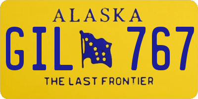 AK license plate GIL767