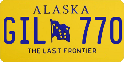 AK license plate GIL770