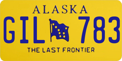 AK license plate GIL783