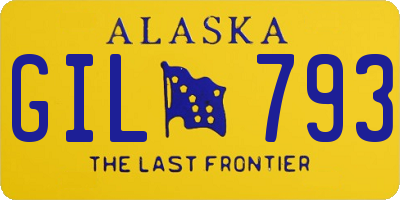 AK license plate GIL793