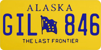 AK license plate GIL846