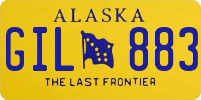 AK license plate GIL883