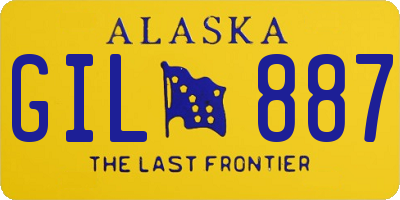 AK license plate GIL887