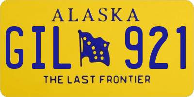 AK license plate GIL921