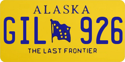 AK license plate GIL926