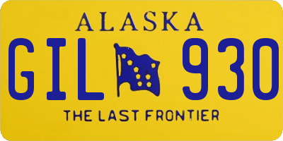 AK license plate GIL930